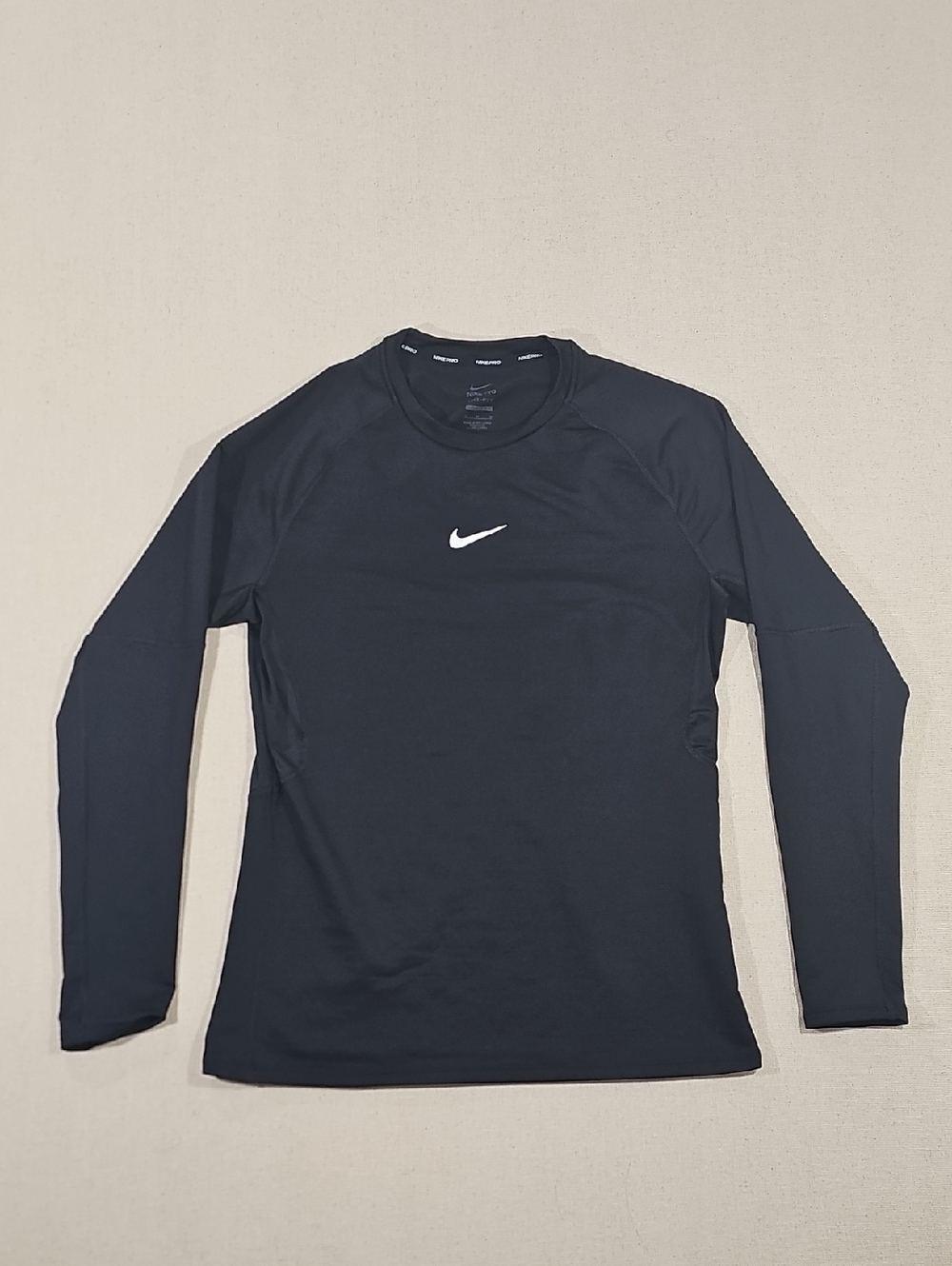 Nike Black Dri-FIT Slim Fit Training Tee with Gray Swoosh